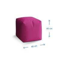 Taburet Cube Fialová záře: 40x40x40 cm