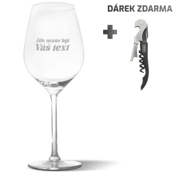 Sklenice na víno s vlastním nápisem