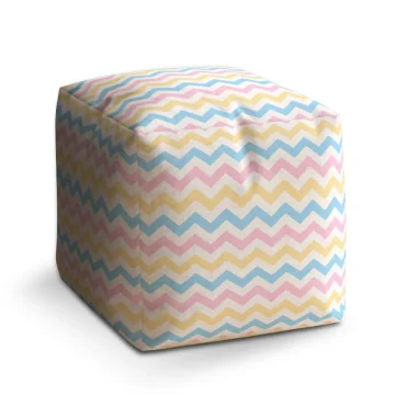 Taburet Cube Tříbarevné klikyháky