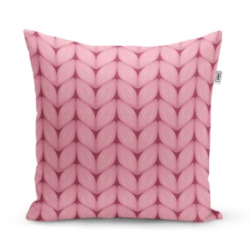 Polštář Růžové pletení z vlny: 40x40 cm