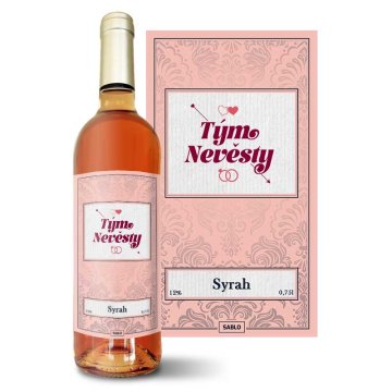 Růžové víno Tým nevěsty: 0,75 l 