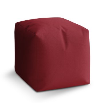 Taburet Cube Tmavě červená: 40x40x40 cm