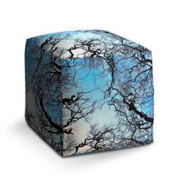 Taburet Cube Holé větve: 40x40x40 cm