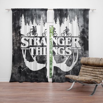 Závěs Stranger Things White: 2ks 140x250cm