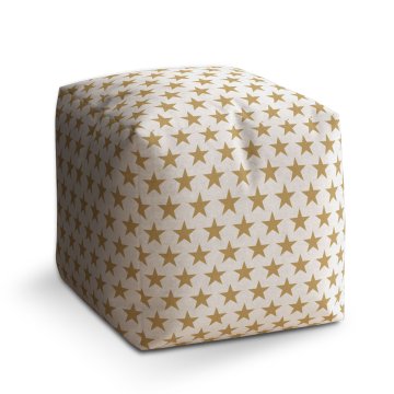 Taburet Cube Zlaté hvězdy: 40x40x40 cm