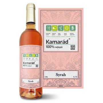 Růžové víno Kamarád: 0,75 l