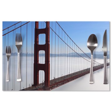 Prostírání Golden Gate v mlze: 40x30cm
