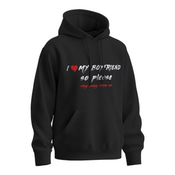 Mikina s potiskem I love my boyfriend