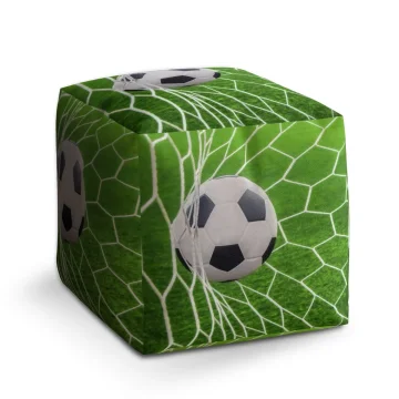 Taburet Cube Fotbalový míč v bráně