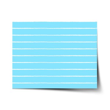 Plakát Bílé linky na modré
