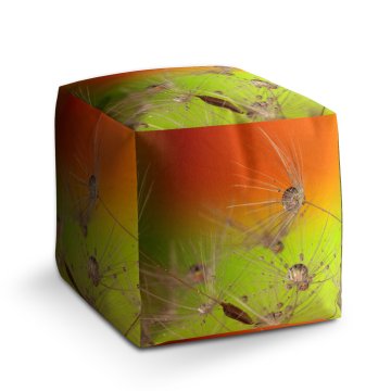 Taburet Cube Odkvetlé pampelišky: 40x40x40 cm