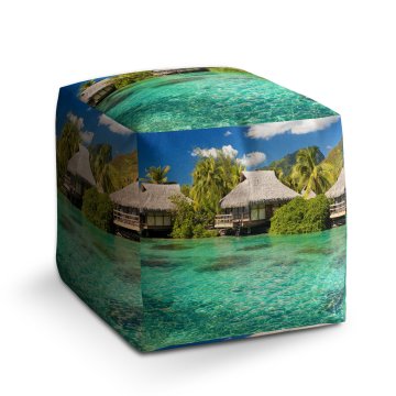 Taburet Cube Chatky na moři: 40x40x40 cm