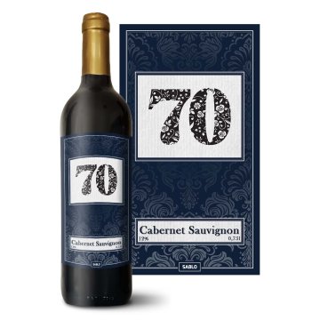 Červené víno k 70. narozeninám: 0,75 l 
