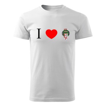 Tričko FK VIKTORIA ŽIŽKOV - I love Viktoria - bílé