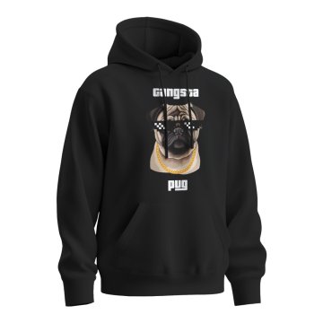 Mikina s potiskem Gangsta pug