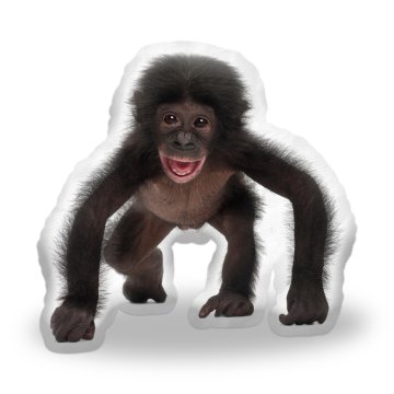 3D polštář ve tvaru Mládě šimpanze