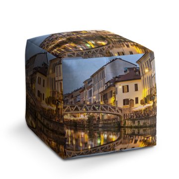 Taburet Cube Město: 40x40x40 cm