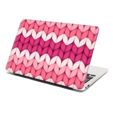 Samolepka na notebook Střídajíci růžové pletení