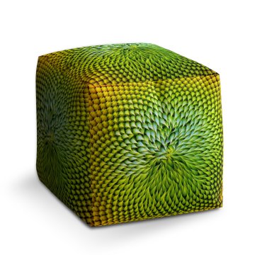 Taburet Cube Detailní květ: 40x40x40 cm