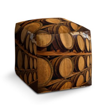 Taburet Cube Dřevěné sudy: 40x40x40 cm