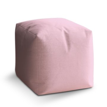 Taburet Cube Světle růžová: 40x40x40 cm