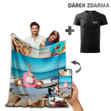 Deka s vlastním potiskem: 190x140 cm + DÁREK ZDARMA