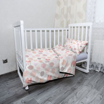 Mikroplyšové dětské povlečení do postýlky Fleky