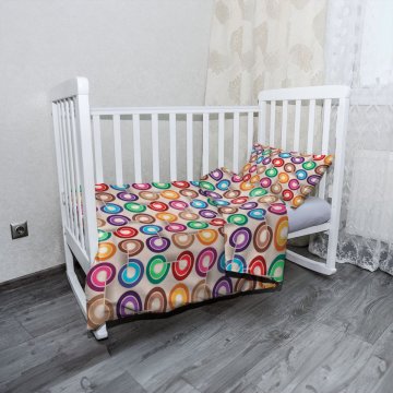 Mikroply&scaron;ov&eacute; dětsk&eacute; povlečen&iacute; do post&yacute;lky Barevn&eacute; spir&aacute;ly