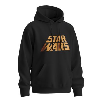 Mikina s potiskem Star Wars oranžový text