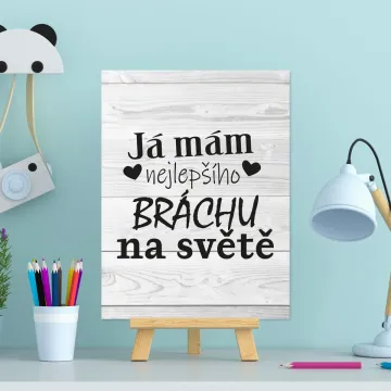 Dárková cedulka Já mám nejlepšího bráchu na světě: 30x40 cm