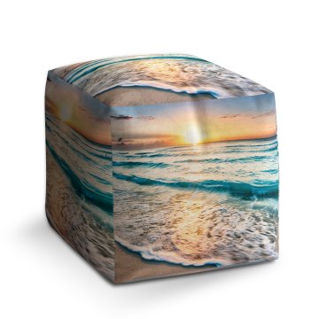 Taburet Cube Vlny: 40x40x40 cm