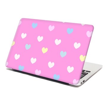 Samolepka na notebook Srdce na růžové