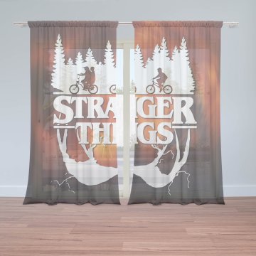 Záclony Stranger Things Glow: 2ks 150x250cm