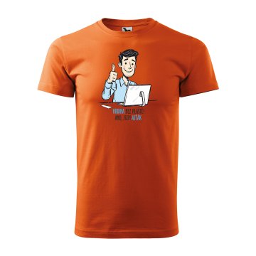 Tričko s potiskem pro ajťáka Hrdina bez pláště? Ano, jsem ajťák
