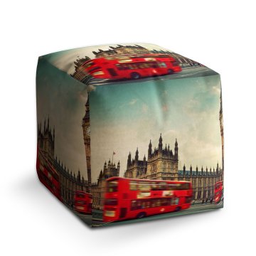 Taburet Cube Londýn: 40x40x40 cm