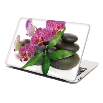 Samolepka na notebook Orchideje a kameny