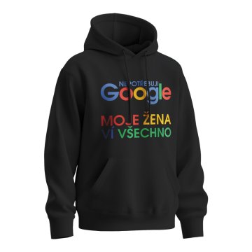 Mikina s potiskem Nepotřebuju GOOGLE