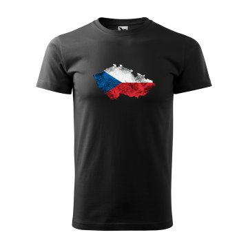 Tričko s potiskem Česká vlajka - Hrdě za Česko