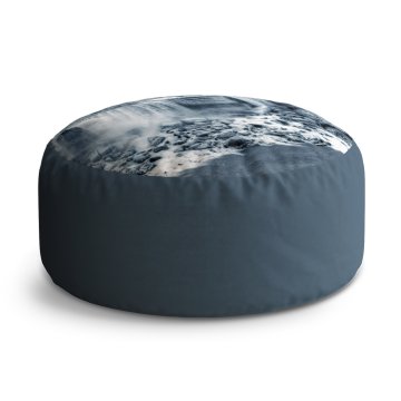 Taburet Circle Černobílý vodopád: 40x50 cm