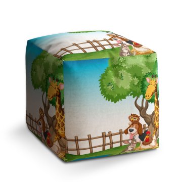 Taburet Cube Zvířátka 2: 40x40x40 cm