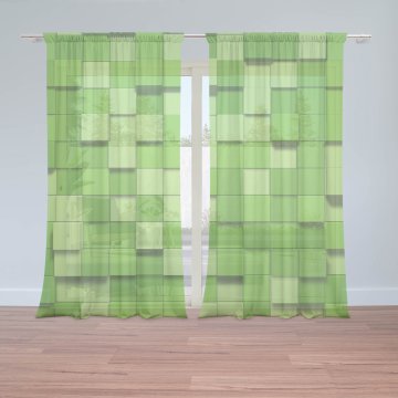 Záclony Green Blocks 3D: 2ks 150x250cm