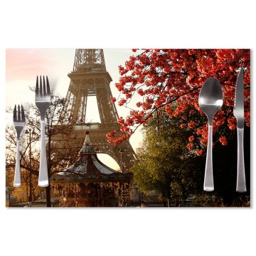 Prostírání Eiffelova věž a červený strom: 40x30cm