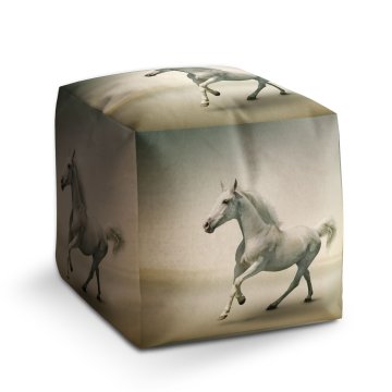 Taburet Cube Bílý kůň 2: 40x40x40 cm