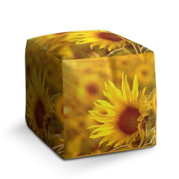 Taburet Cube Slunečnice 3: 40x40x40 cm