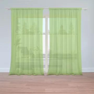 Záclony Jablečná zelená: 2ks 150x250cm