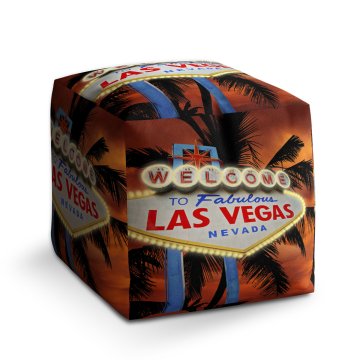 Taburet Cube Fabulous Las Vegas: 40x40x40 cm
