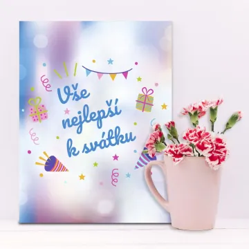 Dárková cedulka Vše nejlepší k svátku 2: 30x40 cm