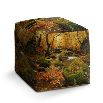 Taburet Cube Most v lese: 40x40x40 cm