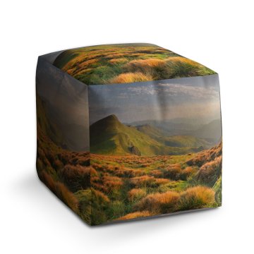 Taburet Cube Travnatá krajina: 40x40x40 cm