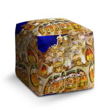 Taburet Cube Barcelona Gaudi Casa Batllo 1: 40x40x40 cm